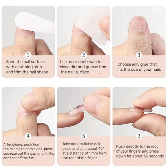 NEW Gold Foil Sage Green Yellow Elegant Press On Nail Kit Glue French - Picture 5 of 8